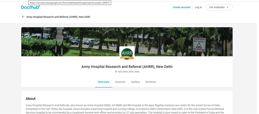 Army Hospital Research &amp; Referral, New Delhi