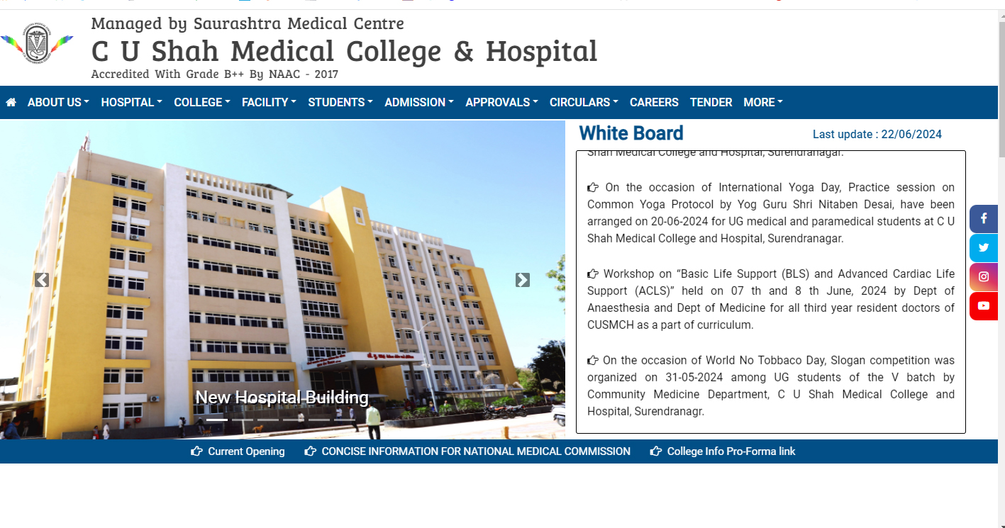 CU Shah Medical College, Surendra Nagar