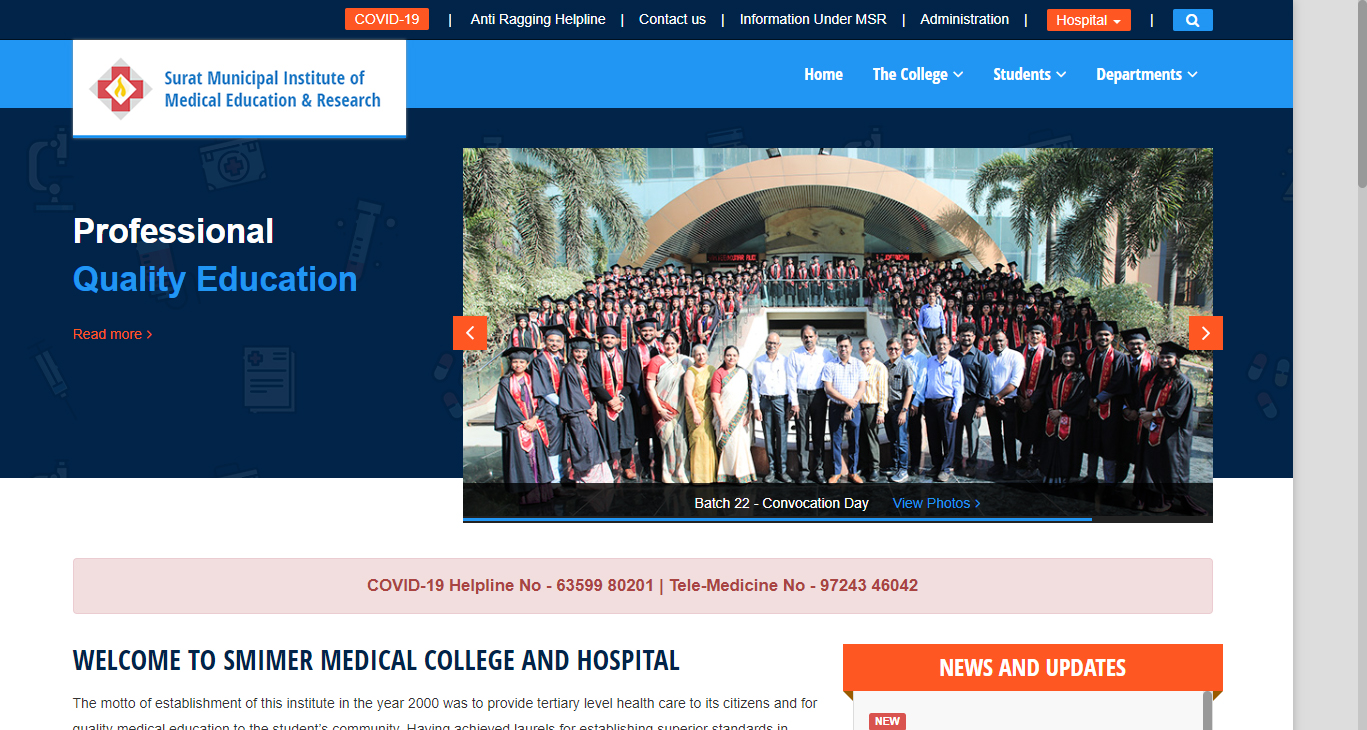 Surat Municipal Institute of Medical Education &amp; Research, Surat 